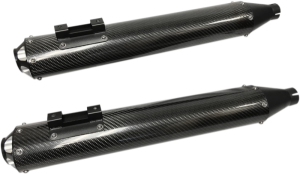 Oval Slip-on Muffler Aluminum|carbon Fiber Black