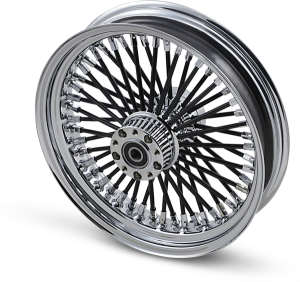 Fat Daddy Black 50-spoke Radial Laced Wheel Black, 1, nordicamoto.ro