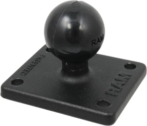Ball Adapter With Amps Plate Black 