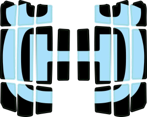 Radiator protection grille sticker kit