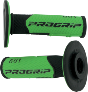 801 Hybrid Duo-density Cross Grips Black, Green, 1, nordicamoto.ro