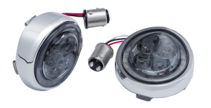 Led Lighted Fang® Rear Signal Light Inserts Chrome, 2, nordicamoto.ro