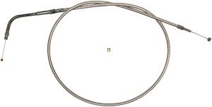 Polished Stainless Steel Braided Throttle/idle Cable Silver, 1, nordicamoto.ro