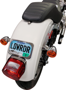 Large Radius Three-bolt Style License Plate Mount Assembly Gloss Black, 3, nordicamoto.ro