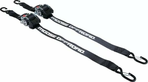 Retractable Ratcheting Straps Black 