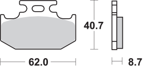 Hf Street Ceramic Organic Brake Pads, 1, nordicamoto.ro