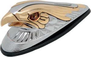 Eagle Head Front Fender Ornament Gold, Chrome, 1, nordicamoto.ro