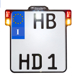 License Plate Holder 3-in-1 For Eu Countries Black, 1, nordicamoto.ro