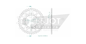 Pinion standard spate 525 negru, 2, nordicamoto.ro