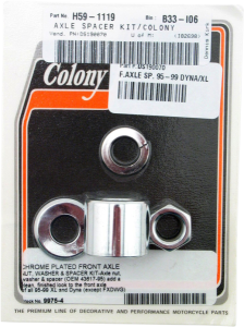 Axle Spacer/nut Kit Silver