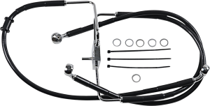 Extended Length Stainless Steel Brake Line Black, Vinyl Coated Oversize [+152 mm (6'')], 1, nordicamoto.ro