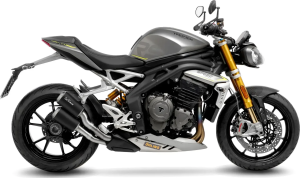 Tobă de eșapament LeoVince LV-10 Black Slip-On pentru Triumph Speed Triple 1200 RR, 3, nordicamoto.ro