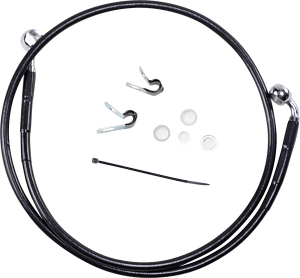 Extended Length Black Vinyl Brake Line Kit Black Oversize [+152 mm (6'')], 1, nordicamoto.ro