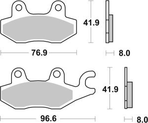 Hf Street Ceramic Organic Brake Pads