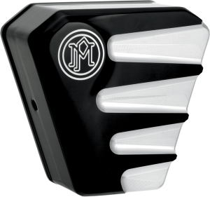 Cover Horn Scallop Contrast Cut Black, Silver, 2, nordicamoto.ro