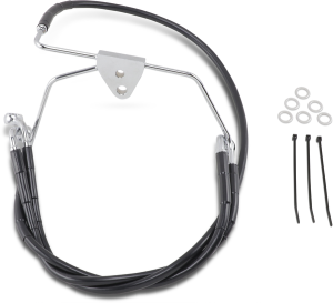 Extended Length Black Vinyl Brake Line Kit Black