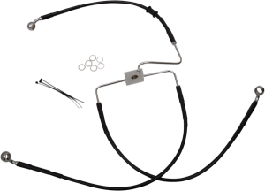 Stainless Steel Brake Line Kit Black, Vinyl Coated