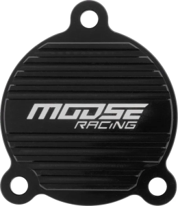 Machined Oil Filter Cover Black, Gloss 
