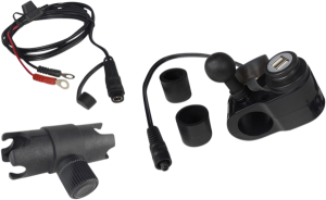 Dual Usb Port Charger With 1(r) Ball Mount Black