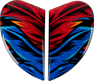 Placi laterale viziera Casca Icon Airform Blue/Red