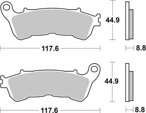 Hf Street Ceramic Organic Brake Pads