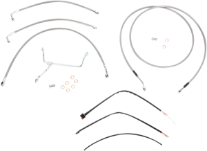 Complete Stainless Braided Handlebar Cable/brake Line Kit Silver, 1, nordicamoto.ro