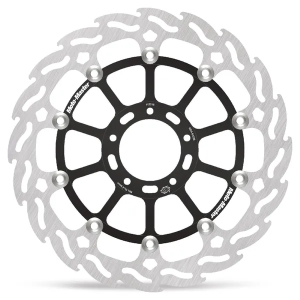 Seria Flame cu rotor flotant – Negru, Argintiu, Oțel inoxidabil, 1, nordicamoto.ro