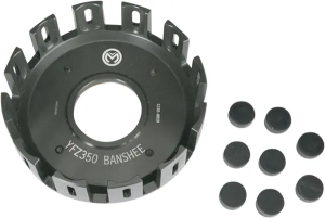 MOOSE RACING Billet Clutch Basket With Cushion Anodized 