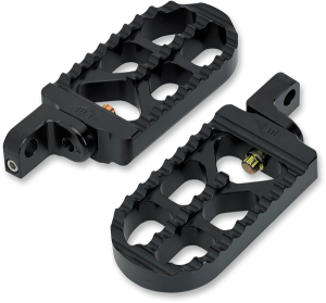Adjustable Serrated Billet Footpegs Black