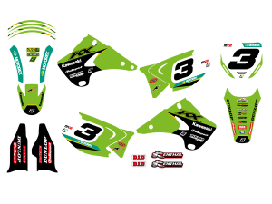 Replica Team Graphic Kits With Seat Covers Black, Green
