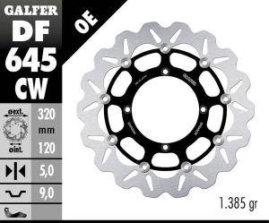 Wave® Brake Rotor Black, Silver, 2, nordicamoto.ro