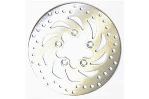 Round D-series Scooter Brake Rotor Silver, Stainless Steel, Zinc, 1, nordicamoto.ro