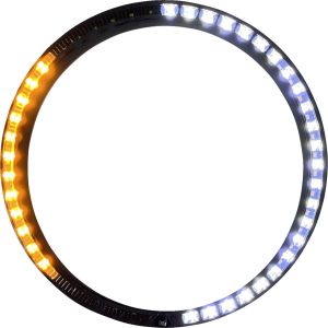 Probeam® Turn Signal Ring Trim Amber, White, 2, nordicamoto.ro