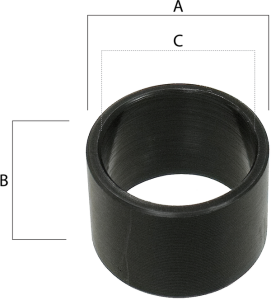 Shock Bushings Black, 1, nordicamoto.ro