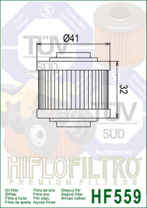 Filtru ulei BOMBARDIER 200 RALLY `03-07 Hiflofiltro HF559