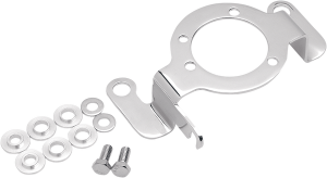 Chrome Carb Support Bracket With Choke Cable Mount Chrome