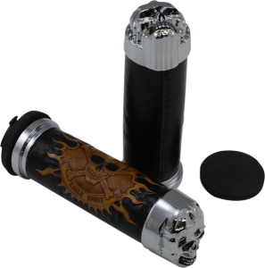 Skull Grips Black, 2, nordicamoto.ro