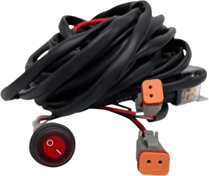 Round Lighted On/off Switch Wiring Harness, 1, nordicamoto.ro