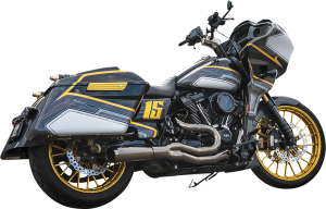 Road Rage Ii 2-into-1 Mid-length Exhaust System Black Chrome, 3, nordicamoto.ro