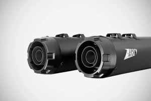 4.33 Inches Slip-ons Flat Muffler For Hd-touring E3 Black 