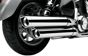 Scalloped Tip Slip-on Mufflers Chrome, 1, nordicamoto.ro