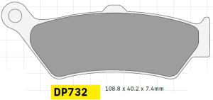 Plăcuțe de frână sinterizate standard Dp, 1, nordicamoto.ro