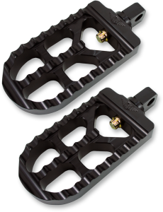 Adjustable Serrated Billet Footpegs Black