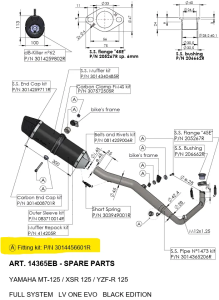 Fitting Kit For Exhaust, 1, nordicamoto.ro