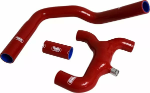 Radiator Hose Kit With Thermostat Bypass Red 