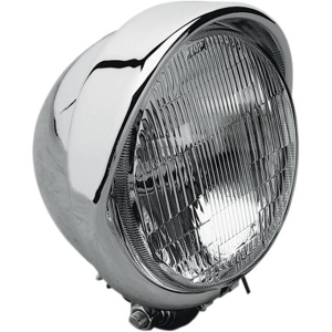 14,5 Cm (5-3/4(r)) Headlight With Built-in Visor Chrome
