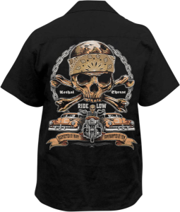 Ride Low Skull Printed Shop Shirt Black 3XL, 1, nordicamoto.ro