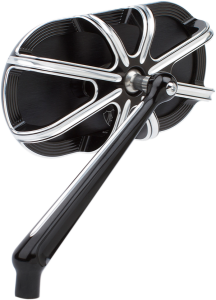 Caged Series Mirror Chrome, Anodized Black, 2, nordicamoto.ro