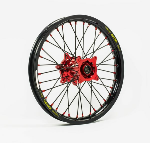 Elite Mx-en Wheel, Black Spokes Black, Red