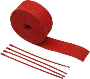 Fiberglass Exhaust Wrap Kit Red, 1, nordicamoto.ro